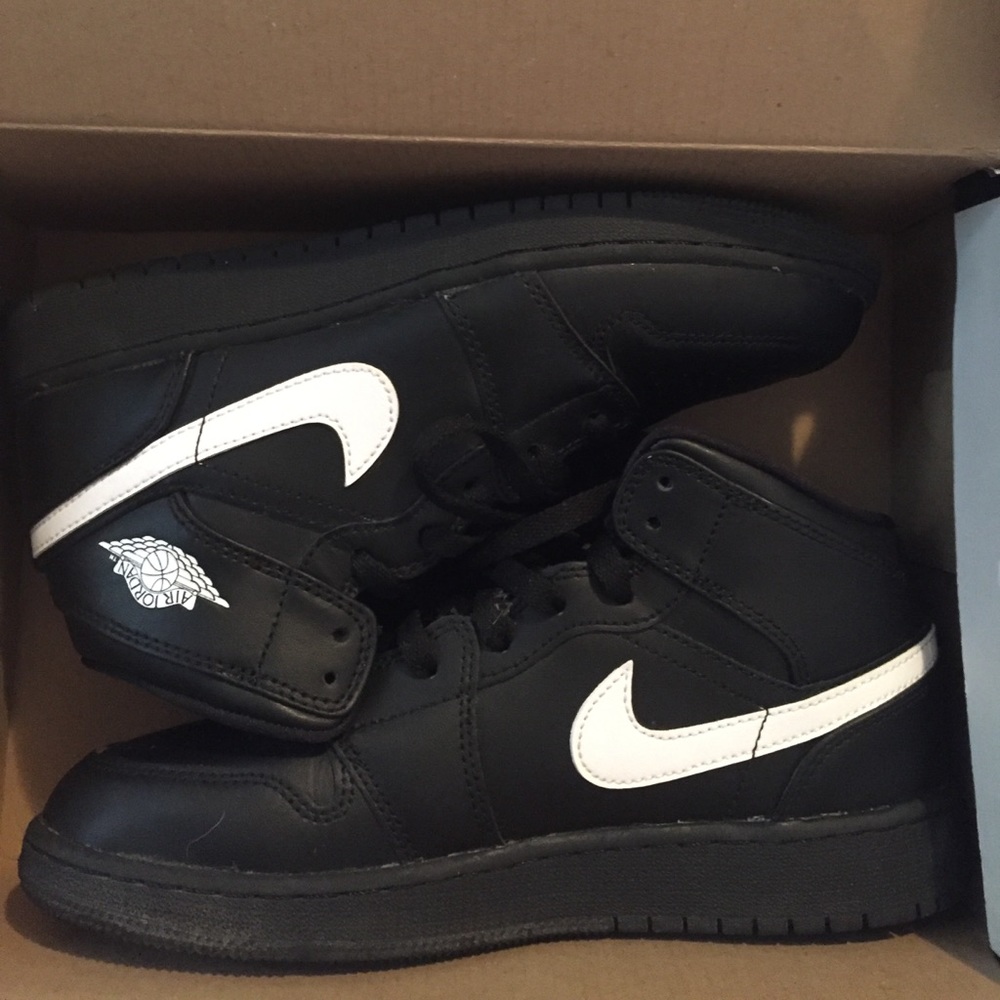 Jordan 1 black and white sneakers